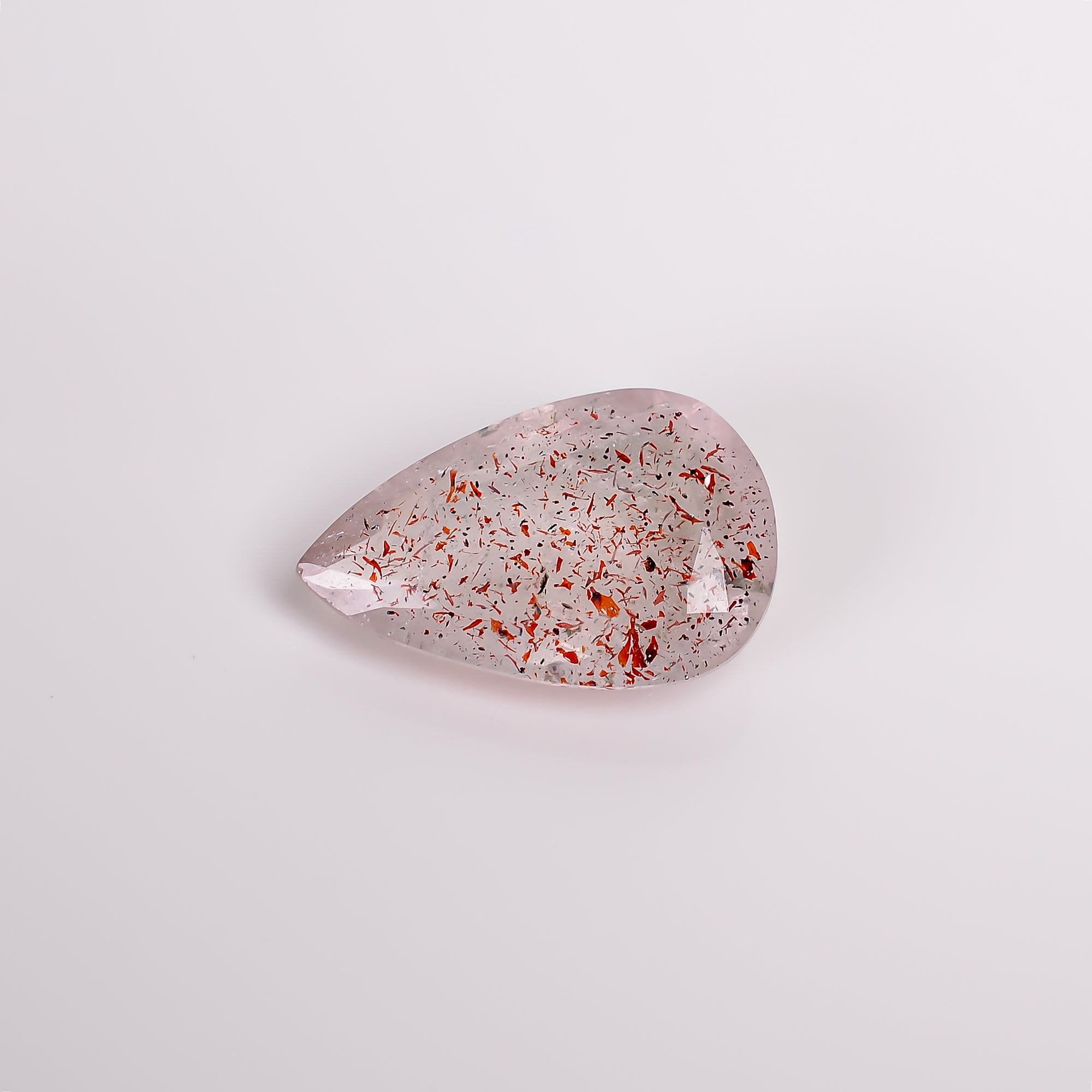 elestial quartz pear shape cut stone loose gemstone